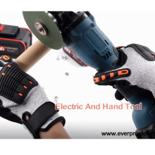 Sandy Nitrile Oilfield Cut Resistant Anti Vibration Gloves Guantes TPR Anti Impact Gloves Mechanic Gloves